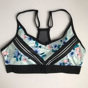 Victoria’s Secret PINK Blue Pastel Floral Ultimate Sports Bra S